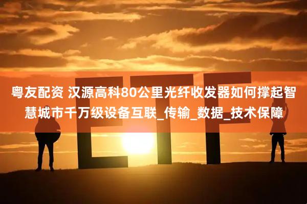 粤友配资 汉源高科80公里光纤收发器如何撑起智慧城市千万级设备互联_传输_数据_技术保障